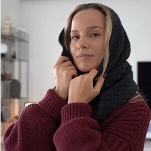 The Knotty Ones Radvilaite Cashmere Headpiece Hooded Scarf